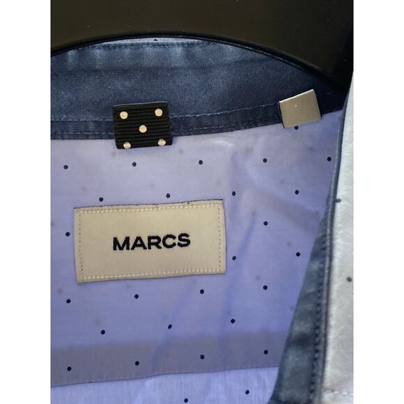 MARCS Men's Light Blue Micro Dot Regular Fit Button-Up Long Sleeve Shirt SZ M - Picture 7 of 10